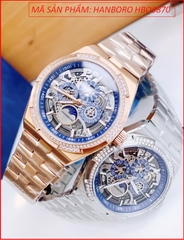 dong-ho-nam-hanboro-automatic-mat-xanh-lo-may-day-rose-gold-timesstore-vn