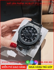 dong-ho-nam-hublot-f1-mat-tron-chronograph-day-kim-loai-den-timesstore-vn