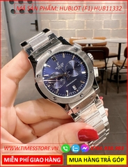 dong-ho-nam-hublot-f1-mat-tron-xanh-chronograph-day-kim-loai-timesstore-vn