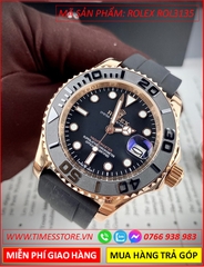 dong-ho-nam-rolex-yacht-master-automatic-mat-den-rose-gold-sillicone-timesstore-vn