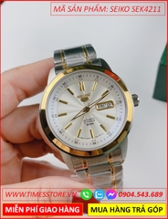 dong-ho-nam-seiko-5-automatic-mat-tron-trang-day-kim-loai-demi-vang-timesstore-vn