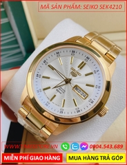 dong-ho-nam-seiko-5-automatic-mat-tron-trang-day-kim-loai-vang-gold-timesstore-vn