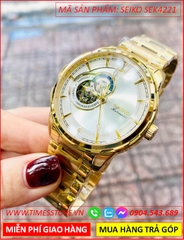 dong-ho-nam-seiko-automatic-mat-tron-trang-lo-tim-day-vang-gold-timesstore-vn