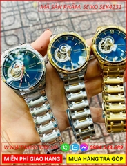 dong-ho-nam-seiko-automatic-mat-xanh-duong-lo-tim-day-kim-loai-timesstore-vn