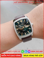 dong-ho-nam-seiko-recraft-automatic-mat-vuong-xanh-la-day-da-nau-timesstore-vn