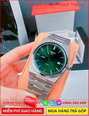 dong-ho-nam-tissot-prx-mat-tron-xanh-la-day-kim-loai-timesstore-vn