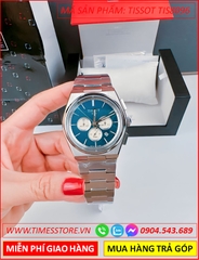 dong-ho-nam-tissot-prx-mat-xanh-chronograph-6-kim-day-kim-loai-timesstore-vn