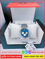 dong-ho-nam-tissot-prx-mat-xanh-chronograph-6-kim-day-kim-loai-timesstore-vn