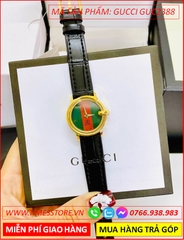 dong-ho-nu-gucci-mat-tron-xanh-do-vang-gold-day-da-timesstore-vn