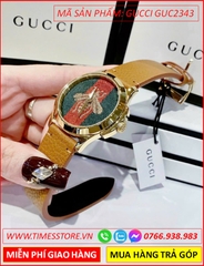 dong-ho-nu-gucci-unisex-mat-con-ong-day-da-nau-vang-timesstore-vn