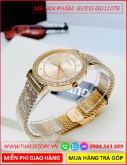 dong-ho-nu-guess-mat-tron-dinh-da-day-mesh-luoi-vang-gold-timesstore-vn