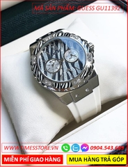 dong-ho-nu-guess-tua-hublot-mat-soc-van-silicone-trang-thoi-trang-timesstore-vn