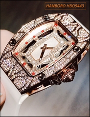 dong-ho-nu-hanboro-phien-ban-richard-mille-23-ty-mat-oval-swarovski-rose-gold-day-silicone-trang-hotgirl-dep-gia-re-timesstore