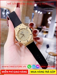 dong-ho-nu-hublot-f1-mat-tron-vang-gold-day-silicone-den-timesstore-vn