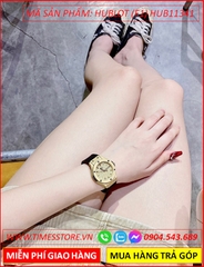 dong-ho-nu-hublot-f1-mat-tron-vang-gold-day-silicone-den-timesstore-vn