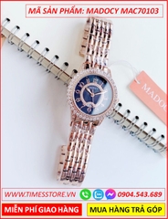 dong-ho-nu-madocy-mat-xanh-dinh-da-day-rose-gold-timesstore-vn