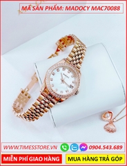 dong-ho-nu-madocy-tua-rolex-day-kim-loai-rose-gold-timesstore-vn