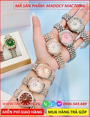 dong-ho-nu-madocy-tua-rolex-mat-trang-day-kim-loai-timesstore-vn