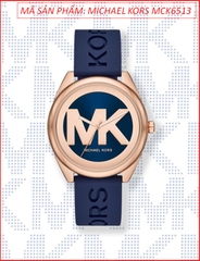 dong-ho-nu-michael-kors-janelle-mat-hoa-tiet-logo-rose-gold-sillicone-xanh-navy-timesstore-vn