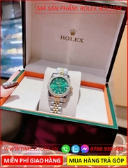 dong-ho-nu-rolex-f1-datejust-mat-xanh-la-day-demi-timesstore-vn