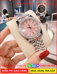 dong-ho-nu-rolex-f1-mat-hong-dinh-da-day-kim-loai-timesstore-vn