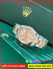 dong-ho-nu-rolex-f1-mat-tron-hong-day-kim-loai-demi-timesstore-vn