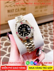 dong-ho-nu-rolex-f1-oyster-datejust-mat-den-day-vang-gold-timesstore-vn