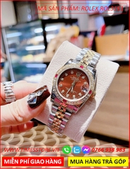 dong-ho-nu-rolex-f1-oyster-datejust-mat-nau-day-demi-timesstore-vn