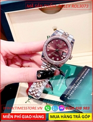 dong-ho-nu-rolex-lady-date-just-f1-automatic-mat-nau-day-demi-timesstore-vn