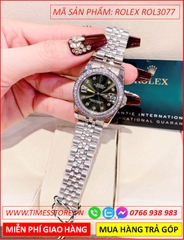 dong-ho-nu-rolex-lady-date-just-f1-automatic-mat-xanh-day-kim-loai-timesstore-vn