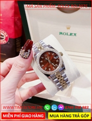 dong-ho-nu-rolex-lady-date-just-f1-mat-nau-day-demi-timesstore-vn