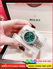 dong-ho-nu-rolex-lady-date-just-f1-mat-xanh-la-day-demi-timesstore-vn