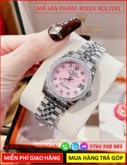 dong-ho-nu-rolex-mat-hong-dinh-da-day-kim-loai-timesstore-vn