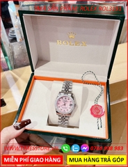 dong-ho-nu-rolex-mat-hong-dinh-da-day-kim-loai-timesstore-vn