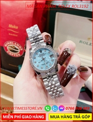 dong-ho-nu-rolex-mat-xanh-dinh-da-day-kim-loai-timesstore-vn