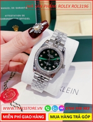 dong-ho-nu-rolex-mat-xanh-la-dinh-da-day-kim-loai-timesstore-vn