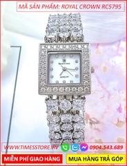 dong-ho-nu-royal-crown-mat-vuong-trang-day-kim-loai-full-da-swarovski-timesstore-vn