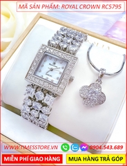 dong-ho-nu-royal-crown-mat-vuong-trang-day-kim-loai-full-da-swarovski-timesstore-vn