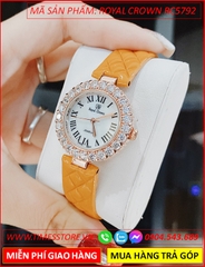 dong-ho-nu-royal-crown-tua-cartier-dinh-da-zirconia-day-da-cam-timesstore-vn