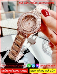 dong-ho-nu-xcer-mat-tron-pha-le-day-kim-loai-rose-gold-timesstore-vn