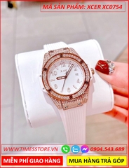 dong-ho-nu-xcer-tua-hublot-dinh-da-rose-gold-day-silicone-trang-timesstore-vn