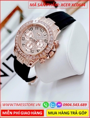 dong-ho-nu-xcer-tua-rolex-full-da-swarovski-rose-gold-day-cao-su-timesstore