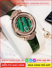 set-dong-ho-nu-davena-qua-tang-20-10-mat-tron-day-da-xanh-la-swarovski-rose-gold-dep-cao-cap-timesstore-vn