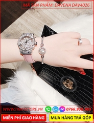 set-dong-ho-nu-davena-ngoi-sao-5-canh-mat-xoay-da-swarovski-silver-day-da-hong-dep-gia-re-timesstore-vn