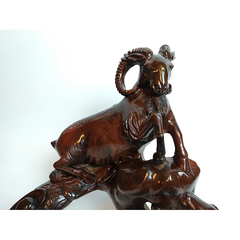 Tượng tam dương gỗ hương - tượng ba con dê gỗ hương - tam dương khai thái