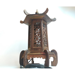 Đèn thờ gỗ trắc - Đèn trắc hoa văn