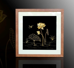 Tranh sợi bạc mạ vàng