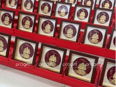 Tranh thuyền mạ vàng 20 x 20 cm
