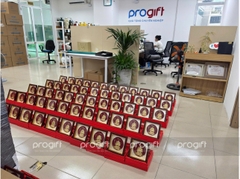 Tranh thuyền mạ vàng 20 x 20 cm