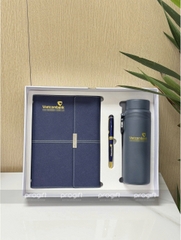 Set quà tặng sổ da, bút ký, bình giữ nhiệt cao cấp